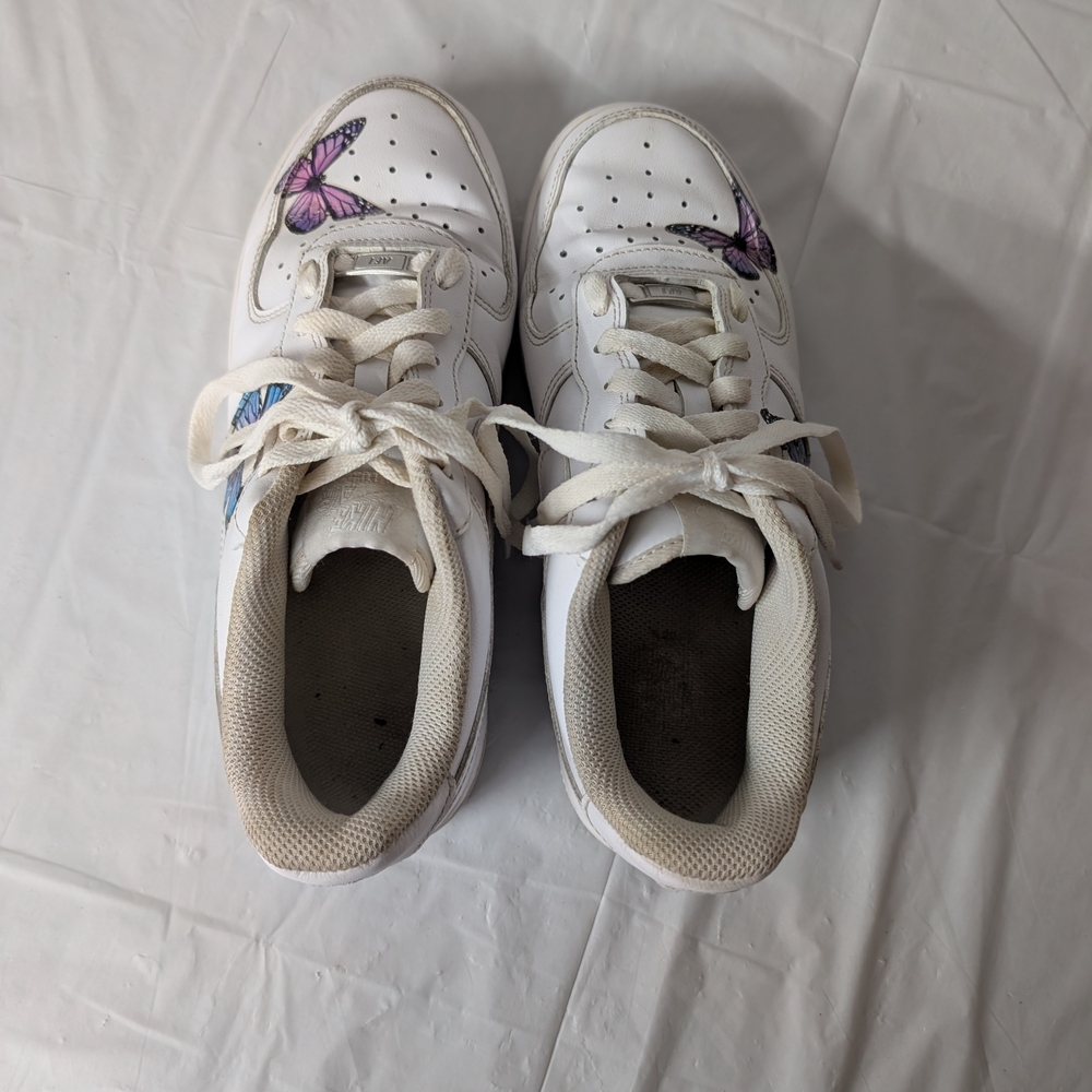 Nike Air Force 1 Low Custom Sneakers Women's Size 8 US Butterflies - Picture 8 of 10